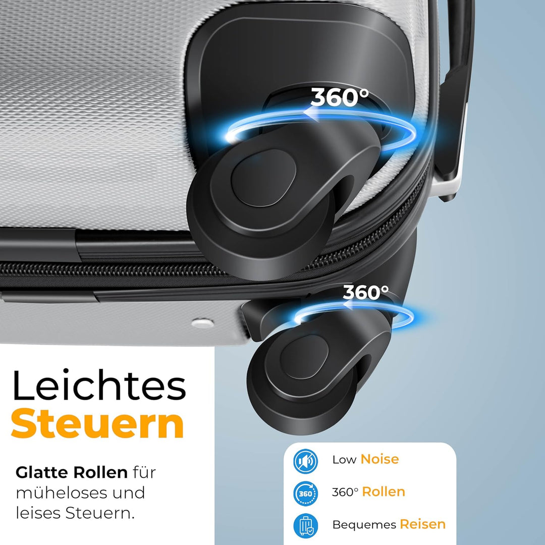 KESSER® 3tlg. Hartschalenkofferset Hartschalenkoffer Trolley Koffer Reisekoffer Reisekofferset Gepäc