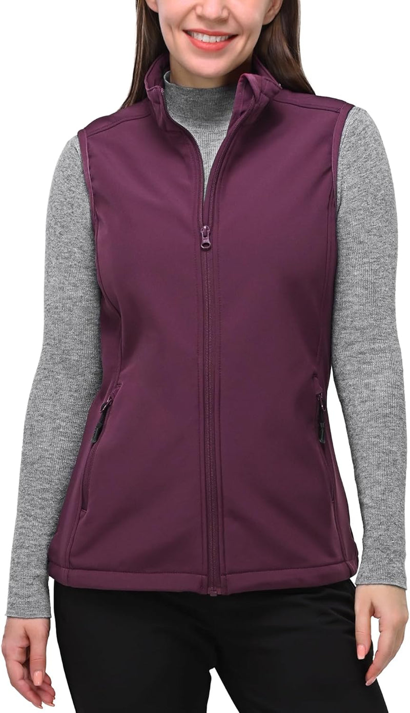 33,000ft Weste Damen Outdoor Leichte Softshell-Weste Ärmellose Jacke Winddichte Fleece Damenweste fü