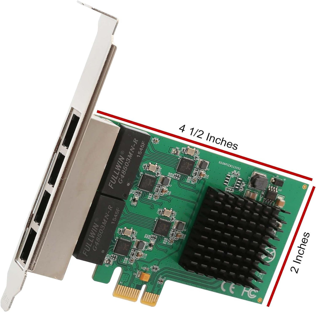Syba Multimedia 4 Port Gigabit Ethernet PCI-e X1 Netzwerkkarte (SI-PEX24042) 4 port Gigabit NIC PCIe