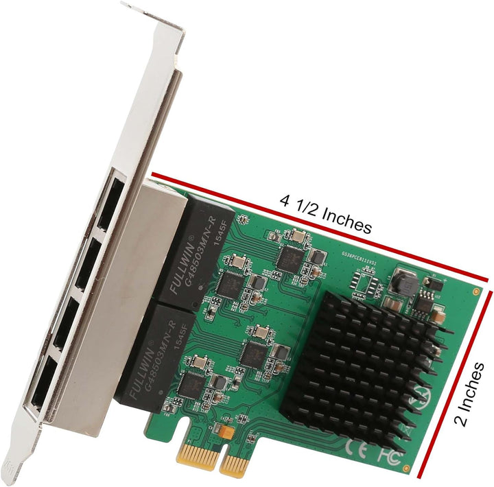 Syba Multimedia 4 Port Gigabit Ethernet PCI-e X1 Netzwerkkarte (SI-PEX24042) 4 port Gigabit NIC PCIe