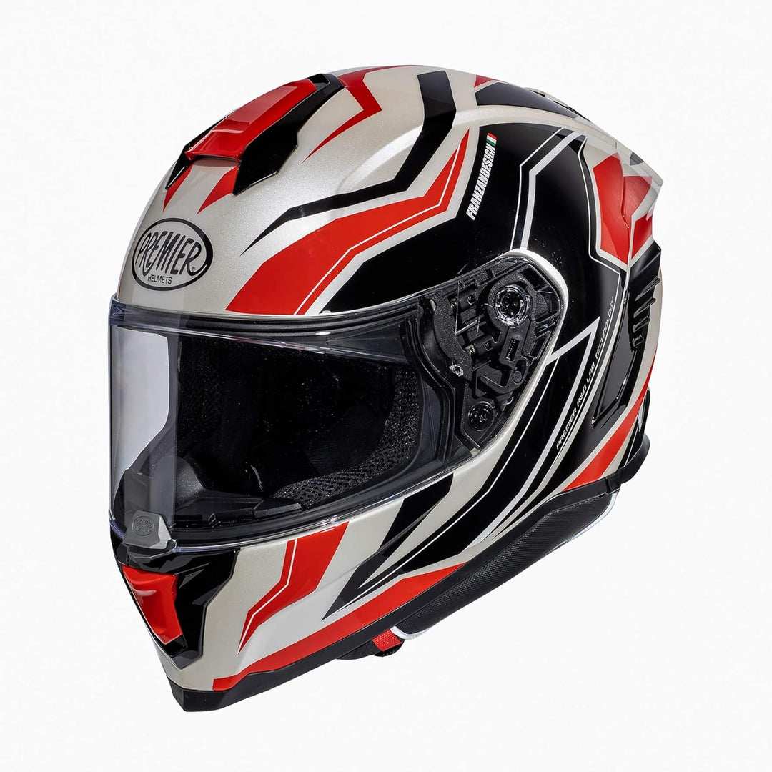 Premier Unisex Hyper Rw2 Helmet XS (53/54) PERLE WEISS / ROT / SCHWARZ, XS (53/54) PERLE WEISS / ROT