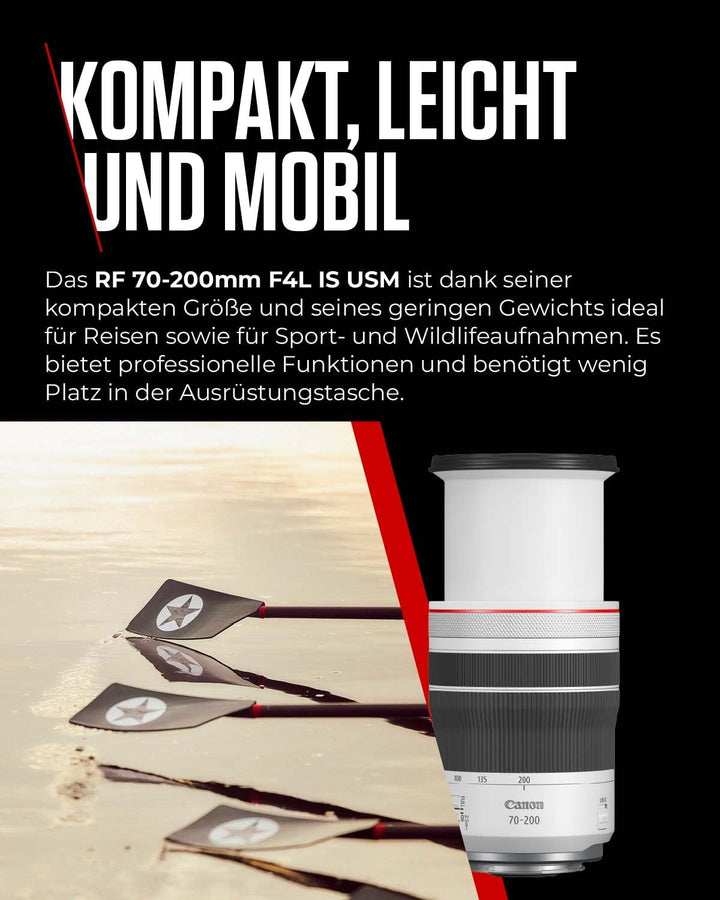 Canon RF 70-200mm F4L is USM Objektiv | Konstante Blendenöffnung von 1:4, kompaktes und leichtes Des
