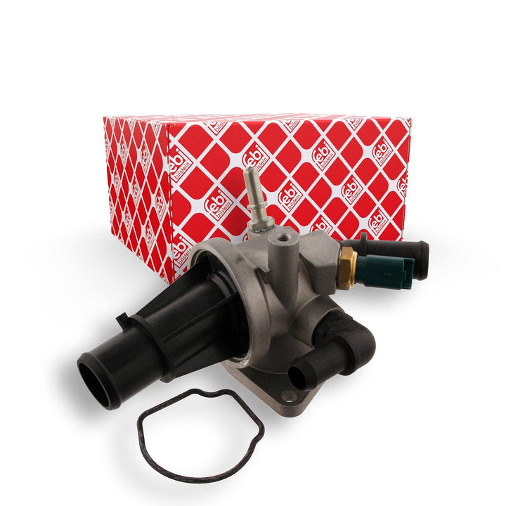 febi bilstein 33956 Thermostatgehäuse mit Temperaturschalter und Dichtung , 1 Stück