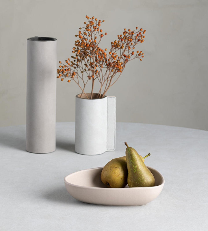 LindDNA Curve Suppenteller aus Steingut in der Farbe Sand, Masse: 22cm x 19cm x 5cm, 991431