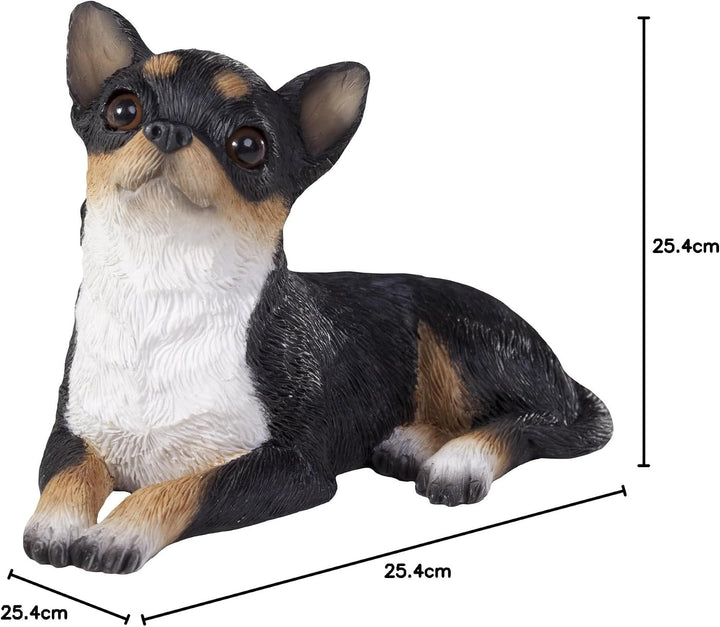 Sandicast Skulptur, Harz, Mehrfarbig, S Size S Size Tri Chihuahua - liegend, S Size Tri Chihuahua -