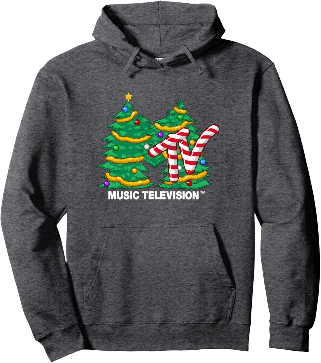 MTV Logo Christmas Tree Pullover Hoodie