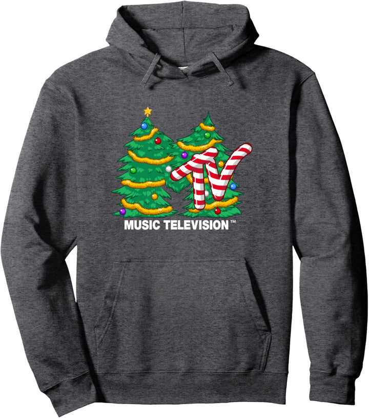 MTV Logo Christmas Tree Pullover Hoodie