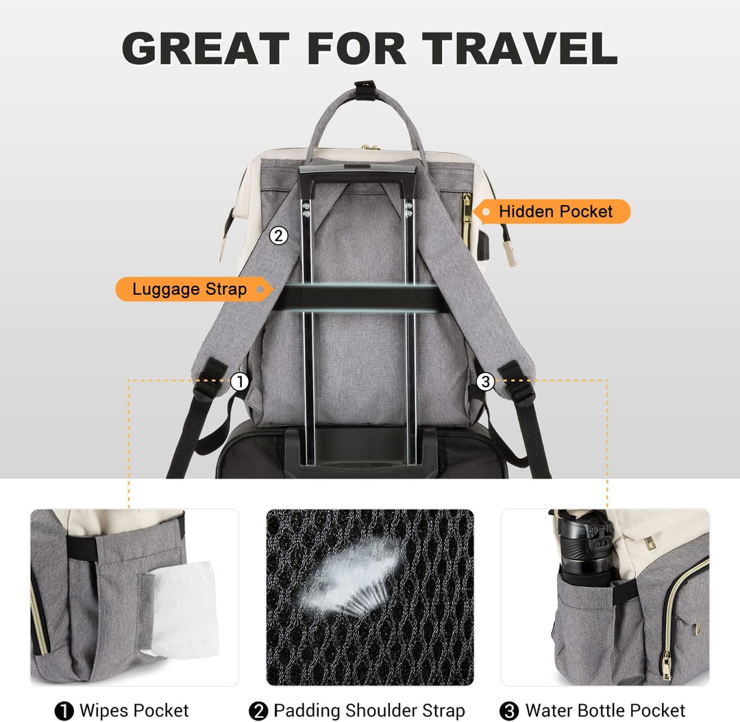 LOVEVOOK Laptop Rucksack Damen 15,6 Zoll, Gross Schulrucksack Teenager, Rucksack Handgepäck, Wasserd
