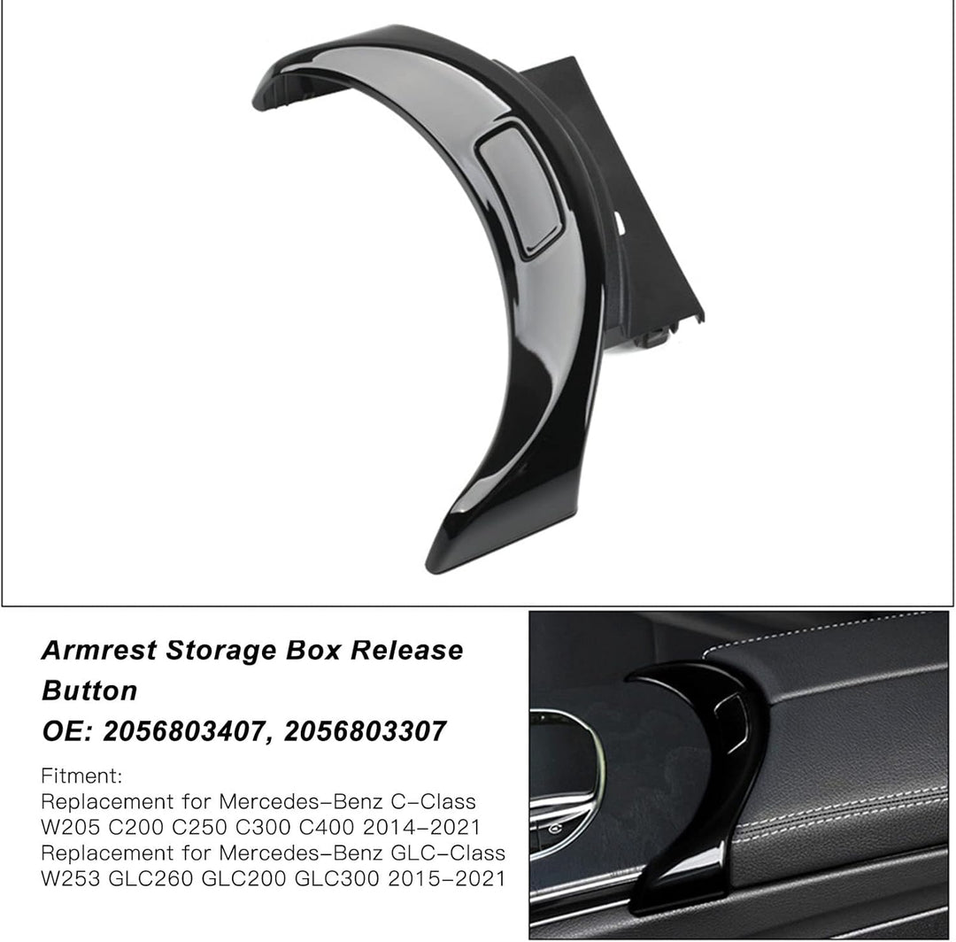 2056803307 Ersatz für Mercedes‑Benz W205 C200 C250 C300 W253 GLC260 GLC200 (Glänzend schwarz), Glänz