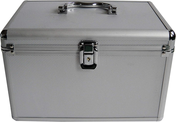 MediaRange Archivierungskoffer für 200 Discs, Aluminium-Optik, silber, 18cm & Hama CD Doppel-Schutzh