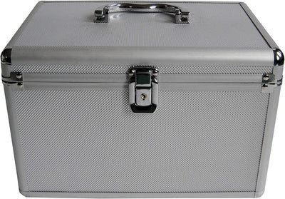 MediaRange Archivierungskoffer für 200 Discs, Aluminium-Optik, silber, 18cm & Hama CD Doppel-Schutzh