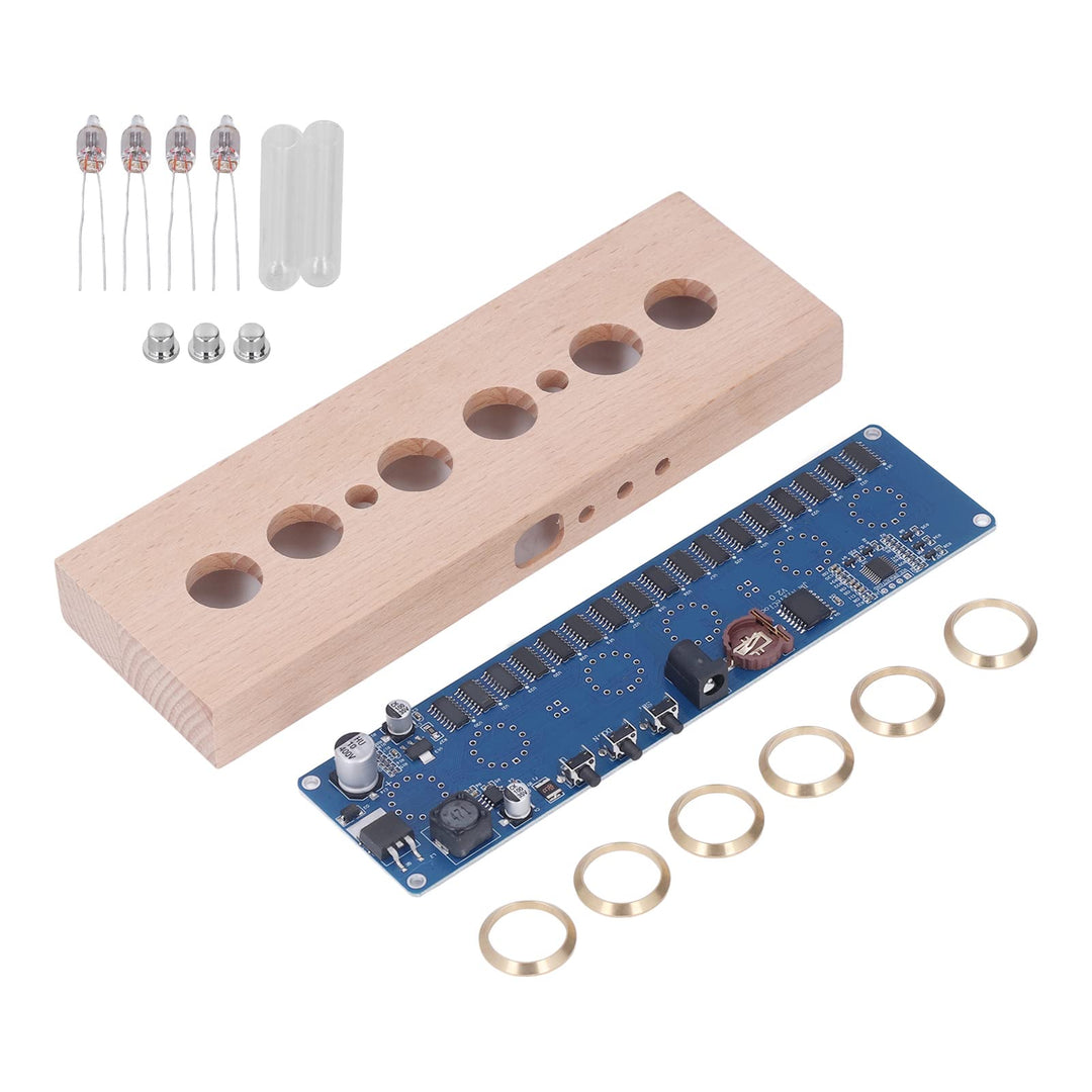 Nixie-Röhrenuhr-Bausatz – Mehrfarbiges 2/24-Stunden-IN14-Röhrenuhr-Montageset, Komplette Nixie-Röhre