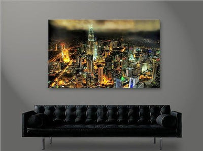 islandburner Bild Bilder auf Leinwand Dubai Nights 1p XXL Poster Leinwandbild Wandbild Dekoartikel W