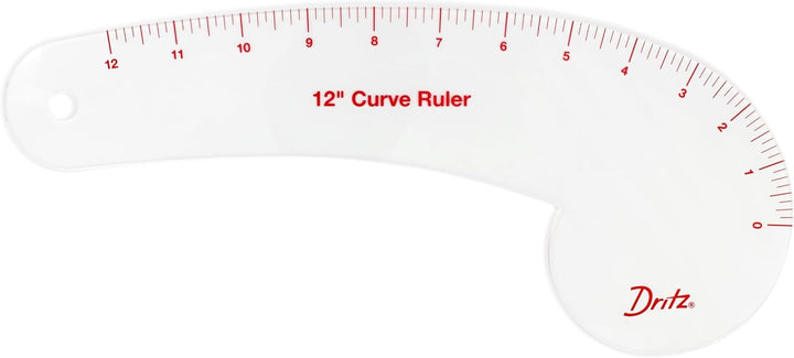 Dritz Curve Ruler Gebogenes Lineal, Acryl, farblos, 12 Inches, Gebogenes Lineal