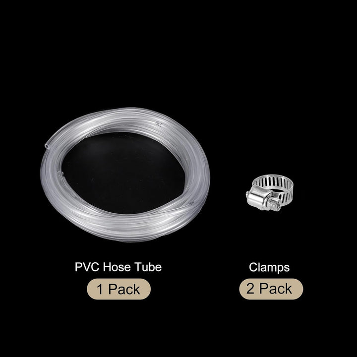 QUARKZMAN Klarer PVC-Schlauch 6.4mm x 9.5mm 25ft Kunststoff PVC-Schlauch | Flexibler Wasserschlauch,