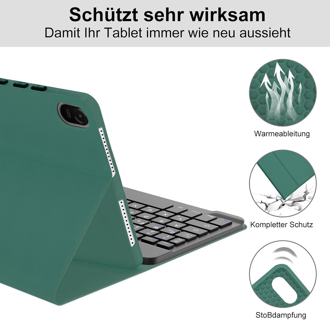Für Honor Pad X8a & X8b 11" Hülle mit Tastatur QWERTZ | Für Honor Pad X8a Case - Langer Akkulaufzeit