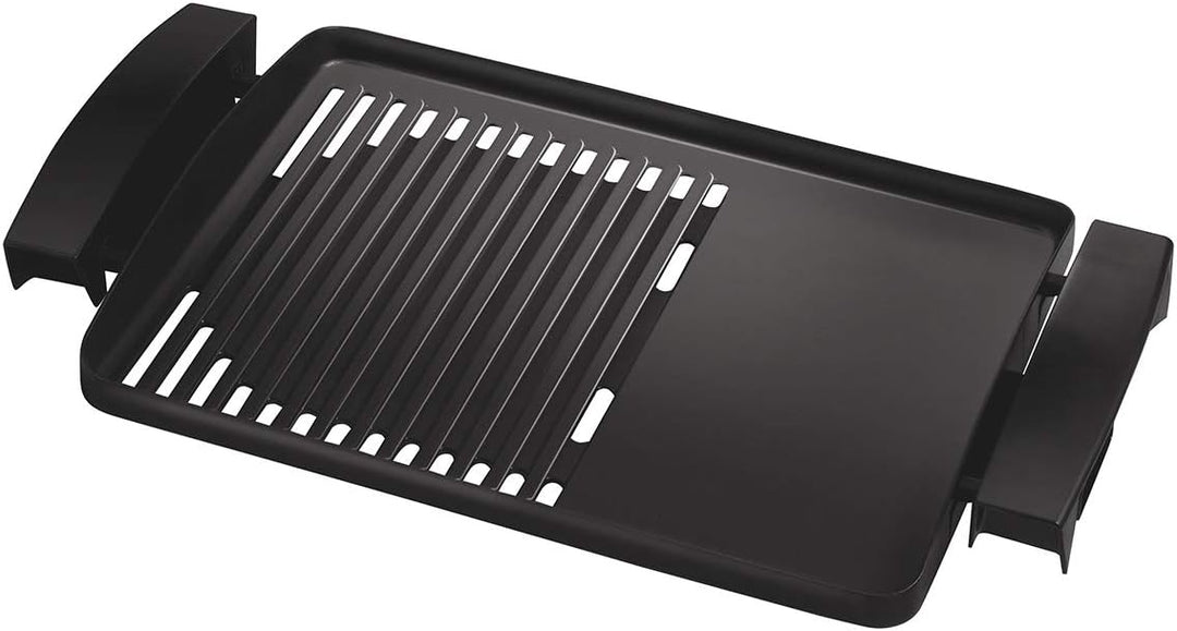 Cloer 6720 Barbecue-Grill mit Aluminium-Druckgussplatte, Antihaftbeschichtet, Glasdeckel, 2200 Watt,