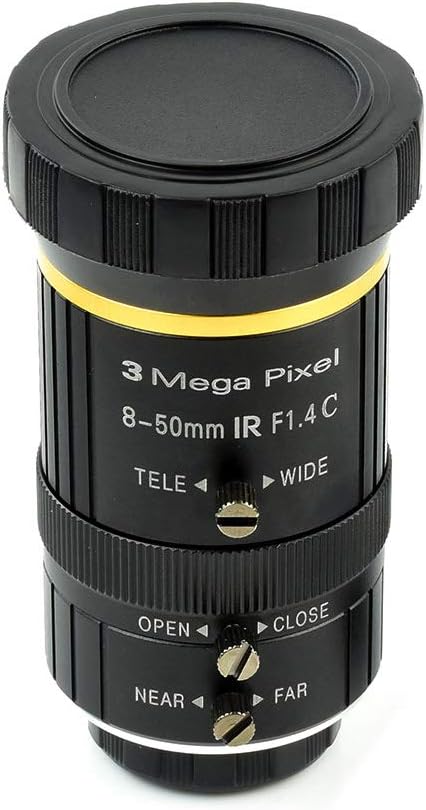 Waveshare Quality Industrial Zoom Lens 8-50mm Adjustable Focal Length with Adjustable Angle of View