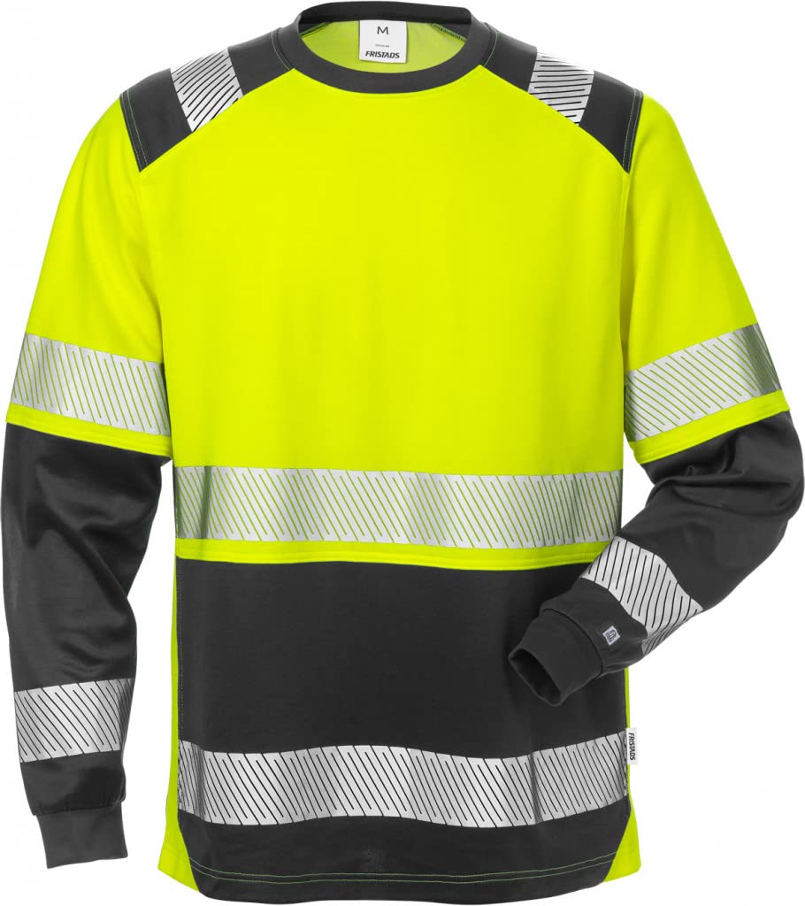 Fristads Warnschutz-T-Shirt mit Langen Ärmeln Klasse 2 7457 Thv, XS Warnschutz Gelb/Schwarz
