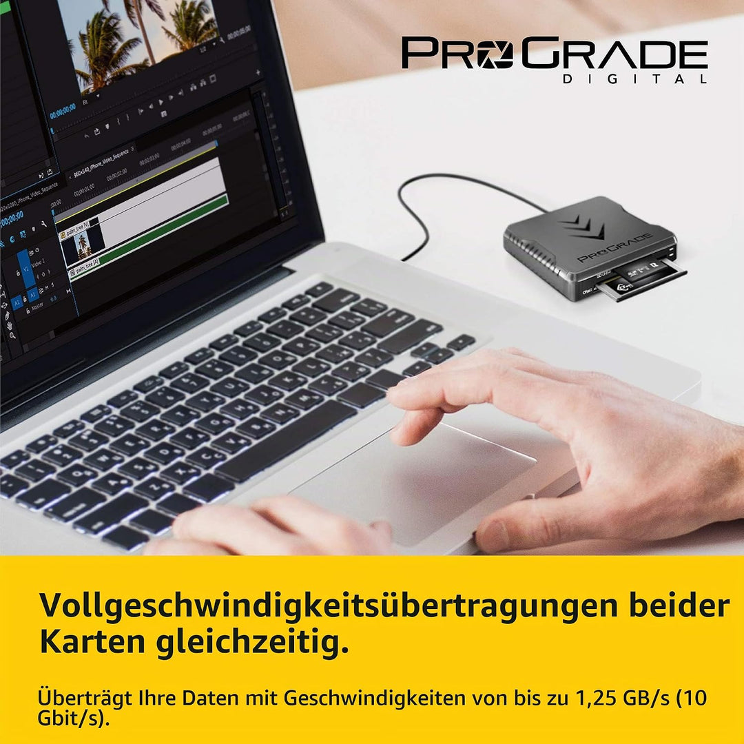CFast und SD UHS-II Speicherkartenleser mit zwei Steckplätzen von ProGrade Digital | USB 3.2 Gen 2 f