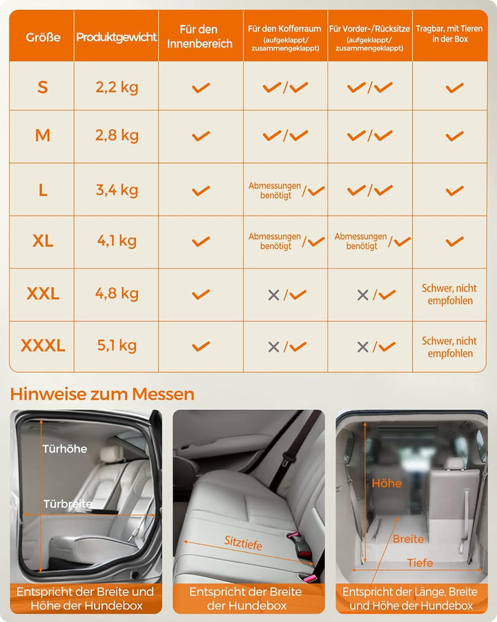 Feandrea Hundebox faltbar, Transportbox Hund, Grösse M, Hundetasche, Oxford-Gewebe, Netzstoff, atmun