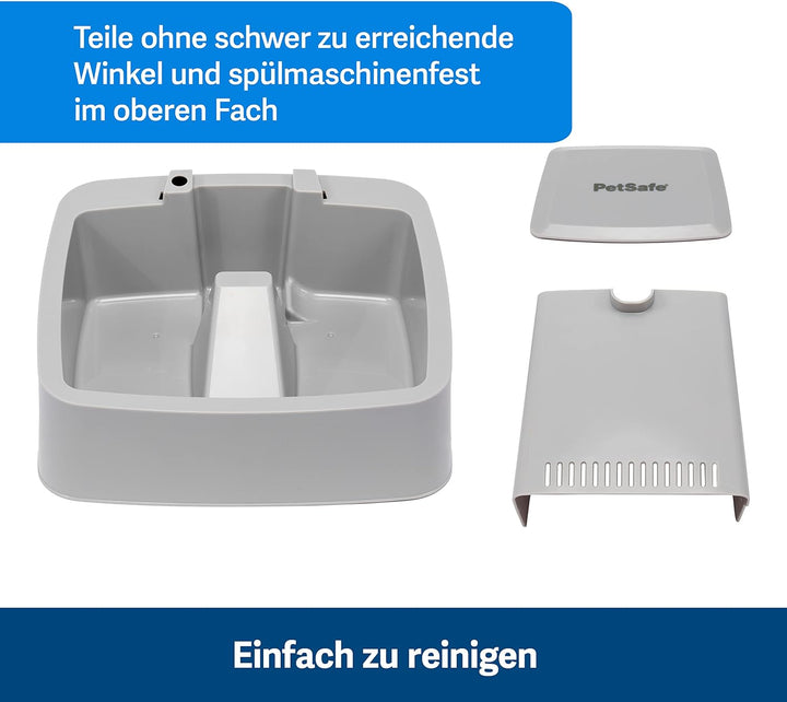 PetSafe 7,5 Liter Trinkbrunnen Drinkwell für Hunde und Katzen, Duales Filtersystem, aus BPA-freiem K