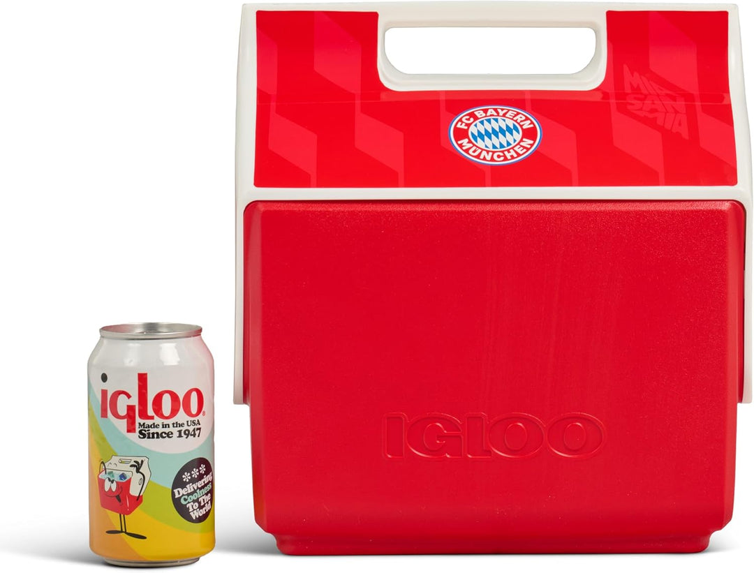 IGLOO Playmate Kühlbox - FC Bayern München - lizensierter Fanartikel, Rote Kühltasche, 6 Liter