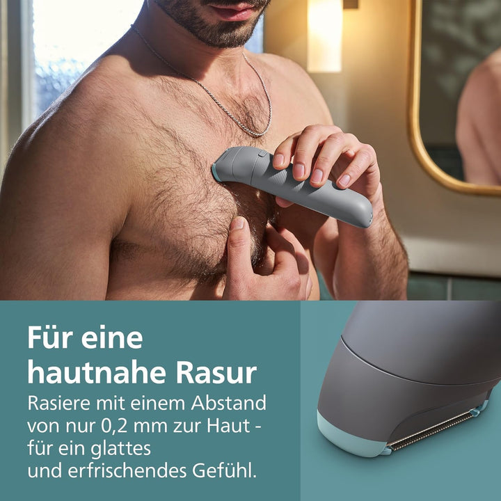 Philips Bodygroom 3000er-Serie – Herrentrimmer mit Dreifachschutz-Rasiersystem, trimmen und rasieren