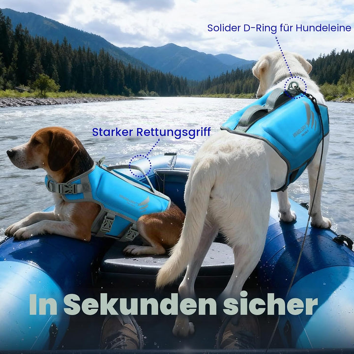 VIVAGLORY Leichte Rettungsweste für Hunde, Haustiere Lebensretter Hautfreundliche Neopren für Mittel