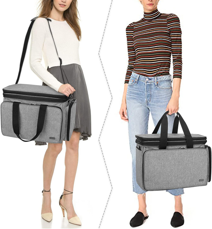 Luxja Wolle Tasche für Garn, Handarbeitstasche für Stricken, Stricktasche für Garn Stränge, Häkelnad