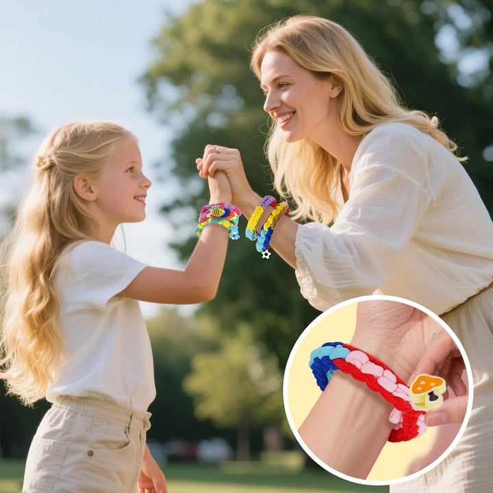 FunzBo Loom Bänder Set für Kinder 1000pcs 2025 Upgraded Soft Loom Bänder Haargummis Mädchen Armbände