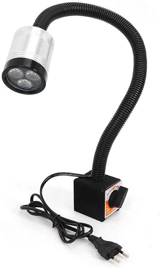 Maschinenlampe mit Magnetfuss, 6W CNC Drehmaschine Magnetische Schwanenhals LED Arbeitsleuchte Flexi