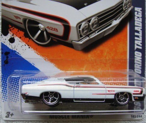 Hot Wheels Muscle Mania '69 Ford Torino Talladega, Weiss, 1:64 Massstab, Kind, Unisex Kinder