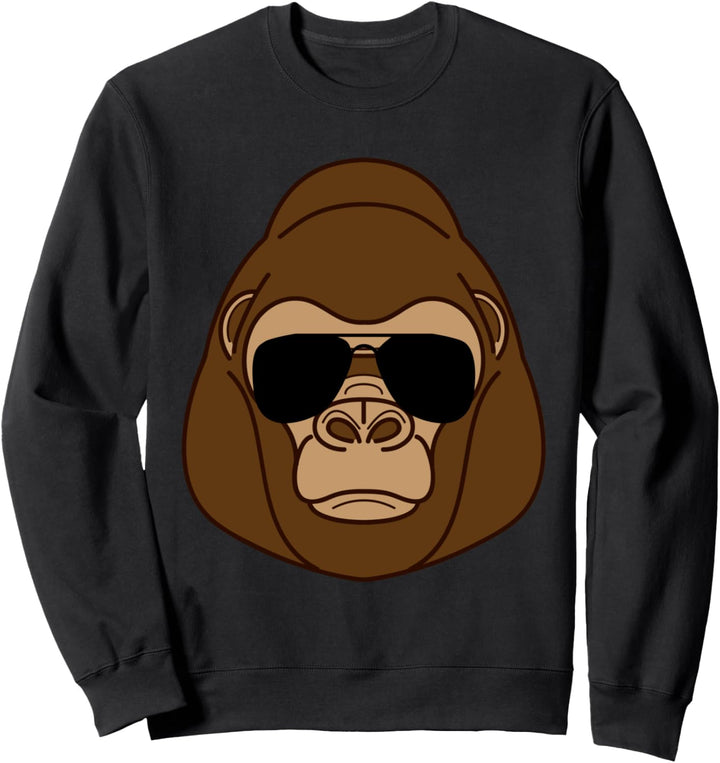 Cooler Gorilla Mit Sonnenbrille Cool Gorilla With Sunglasses Sweatshirt