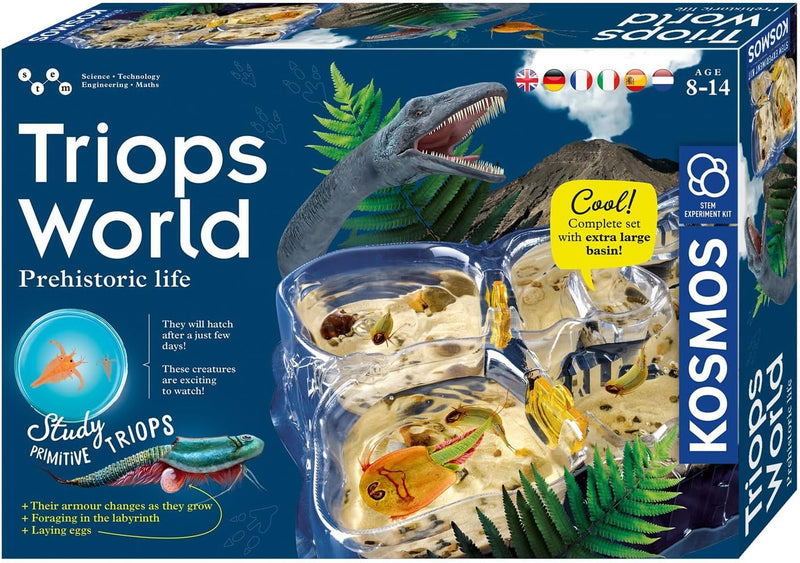 KOSMOS 616748 Triops World, Triops züchten, Urzeitkrebse erleben Das Einsteiger Eier, Futter und San