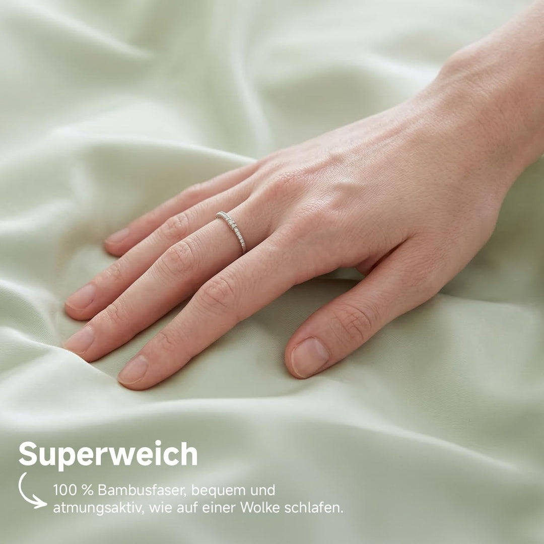 Simple&amp;Opulence Bambus Bettbezug Set, Seidiger und weicher Bettbezug Kühle Bettwäsche Perfekt für Ha