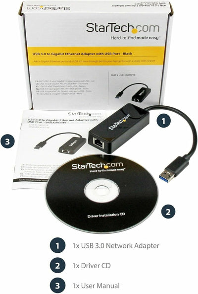 StarTech.com USB 3.0 auf Gigabit Ethernet Adapter - USB 3.0 10/100/1000Mbit/s Netzwerk Adapter NIC m