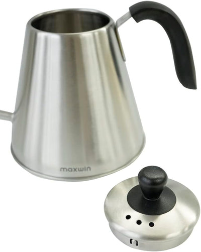 MAXWIN Pour Over Kaffee Wasserkocher 1L,Schwanenhals Langer Auslauf,Kaffeekocher Teekanne Kaffeekess