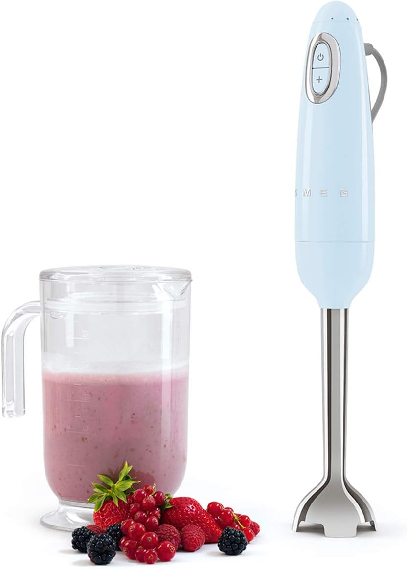 Smeg, HBF02PBEU Stabmixer, Turbo-Funktion und Flowblend-Schneidesystem, mit rutschfestem Griff, inte