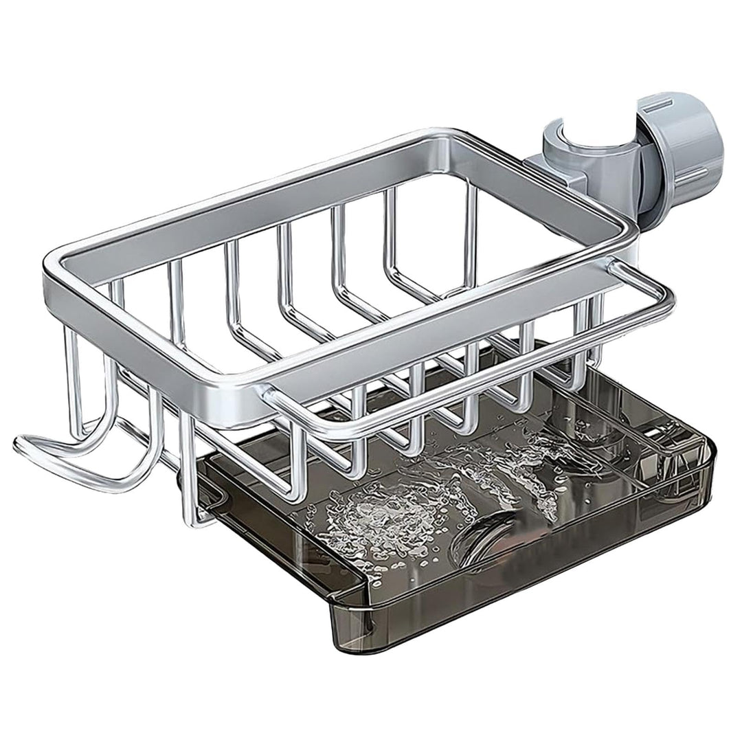 Wasserhahnhalter für Küchenspüle, multifunktionaler Wasserhahn-Ablauf-Organizer, Küchenspüle, Schwam