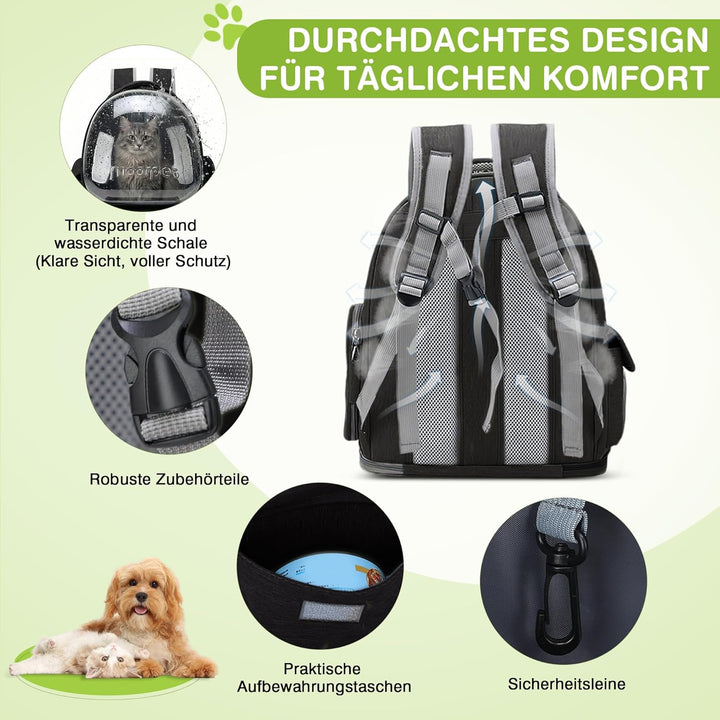 ALLSOPETS Katzenrucksack Träger Innovativer Reisender Bubble Rucksack Tragbar Haustierträger für Kat