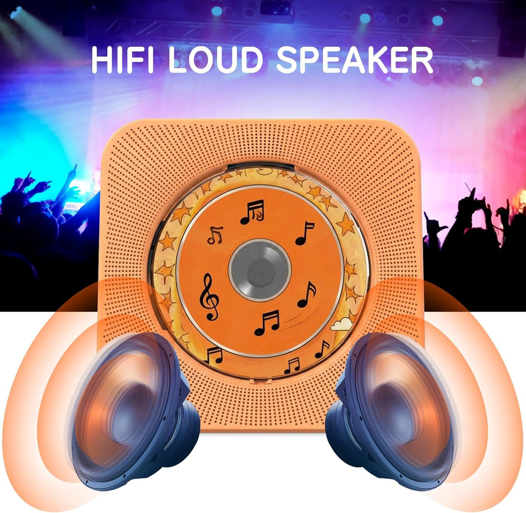 CD Player mit Lautsprecher CD-Player Bluetooth 5.0 mit Fernbedienung Staubschutzhülle Bildschirm FM-
