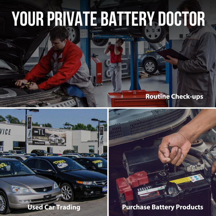 KONNWEI KW208 12V Batterietester, 100-2000 CCA Lasttester KfZ-Lichtmaschinen-Tester Digitaler Auto-B