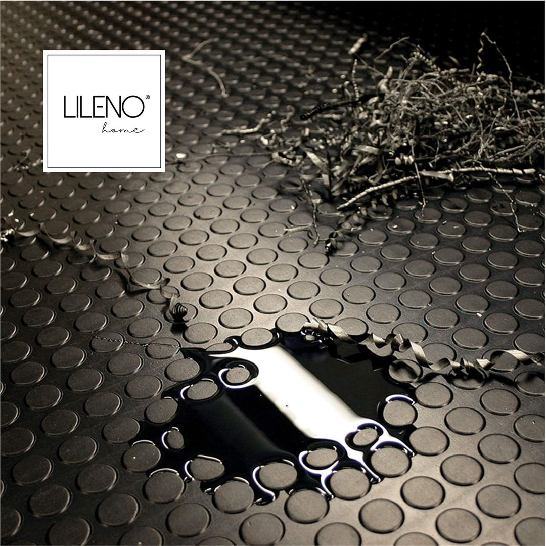 LILENO HOME Noppen Gummimatte Meterware 1000x100 cm (2x5m) - Gummiläufer Noppenmatte (3mm) als Werks