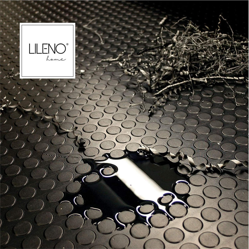 LILENO HOME Noppen Gummimatte Meterware 1000x100 cm (2x5m) - Gummiläufer Noppenmatte (3mm) als Werks