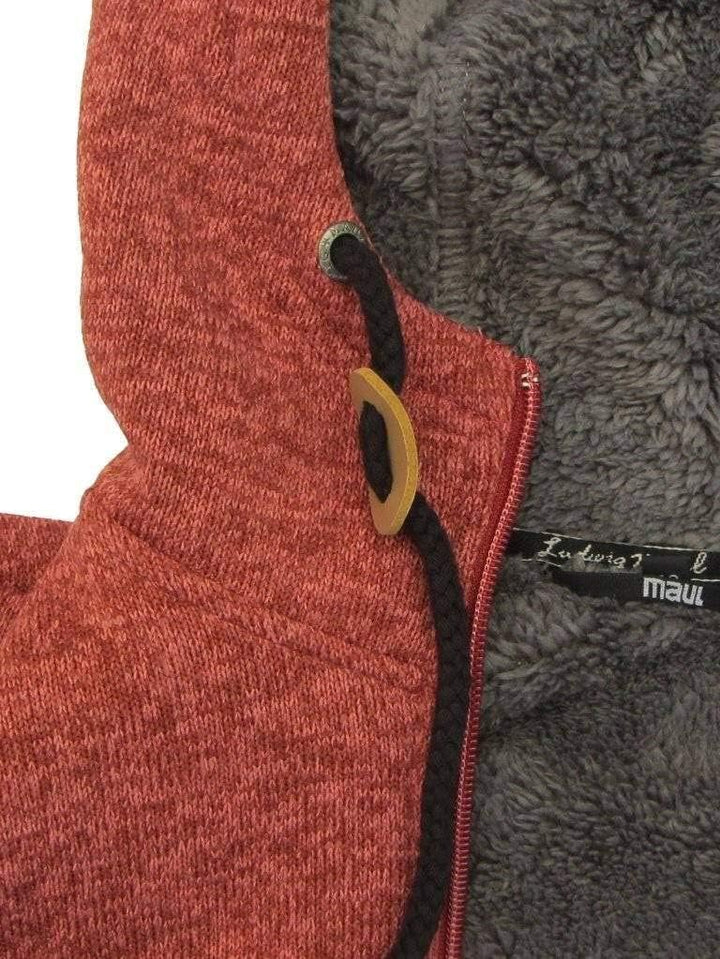 Maul Damen Chieming mit Kapuze Polar-strickfleece Jacke 38 Blau, 38 Blau