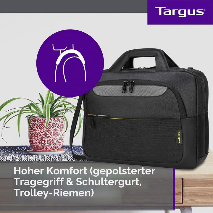 Targus TCG470GL CityGear 15-17,3" Topload Notebook-Tasche – Schwarz Topload 14-15,6", Topload 14-15,