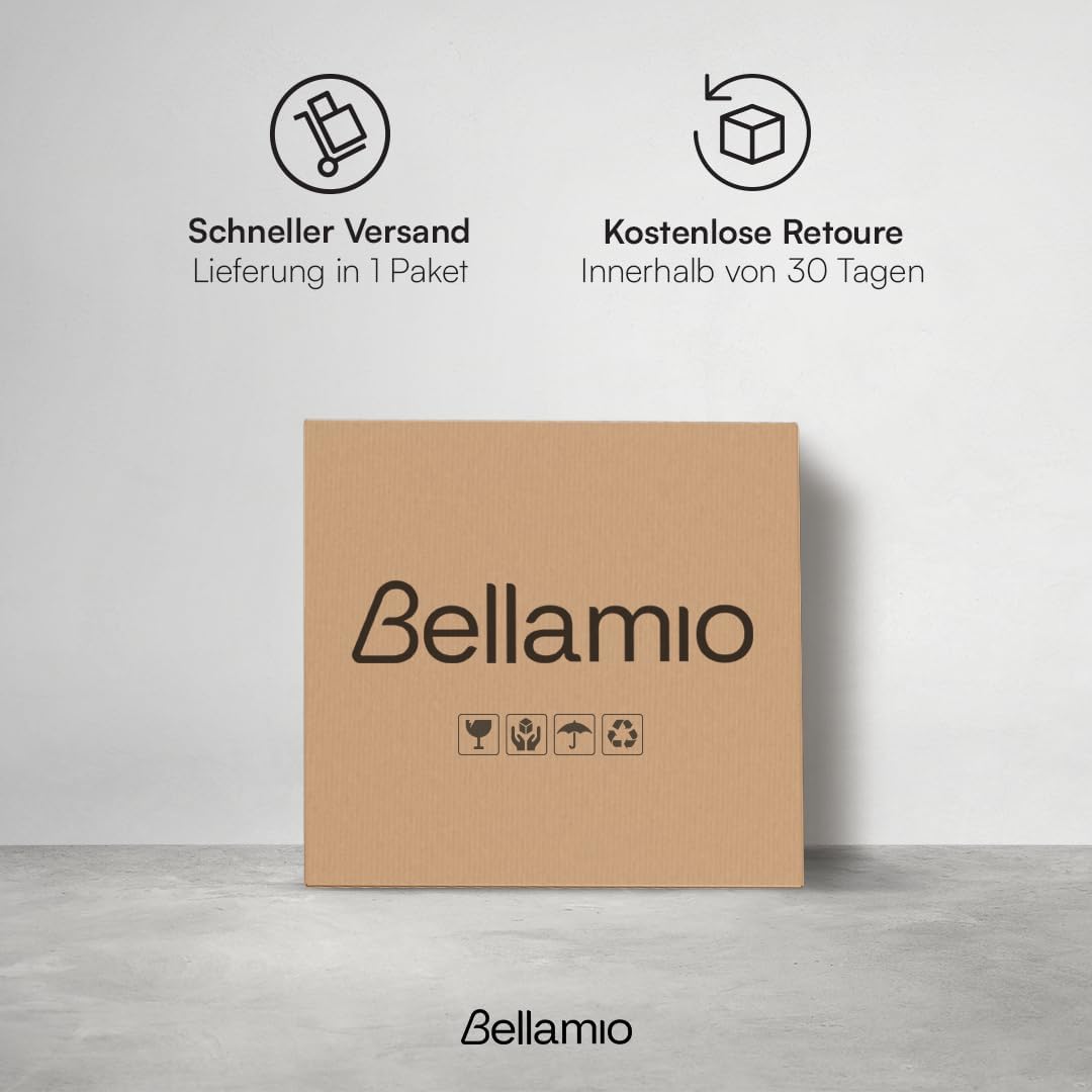 Bellamio Tolt Wäschekorb 3 Fächer schwarz – Wäschesammler 150 L mit Deckel – Wäschesammelbox aus Oxf