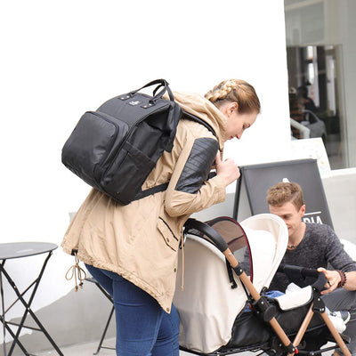 Hafmall Wickelrucksack, Praktische Grosse Kapazität Baby Wickeltasche Rucksack für Mama und Papa, St