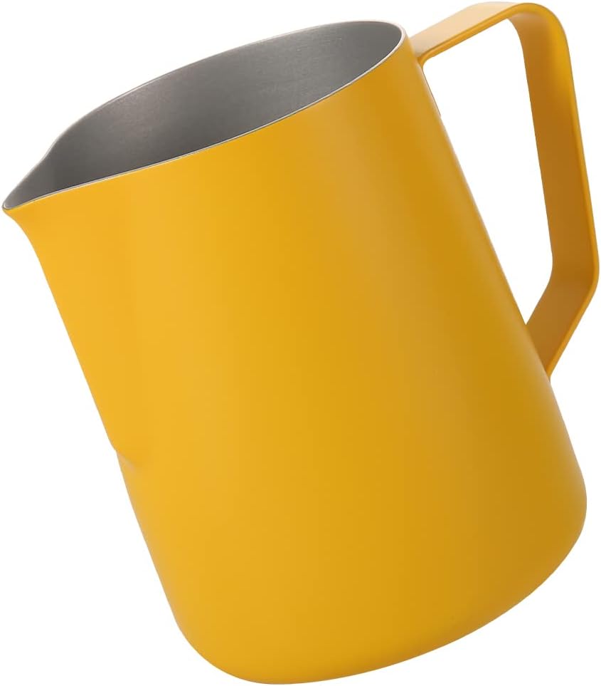 Dianoo Espresso Dampfkrug 600 ml, Milchaufschäumkännchen, Edelstahl, Kaffeemilch, Aufschäumbecher, K